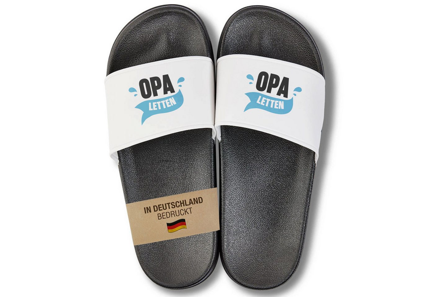 22Feels Geschenk Opa Großvater Vatertag Badelatschen Männer Opa Letten Badepantolette IN DEUTSCHLAND BEDRUCKT Bild 3