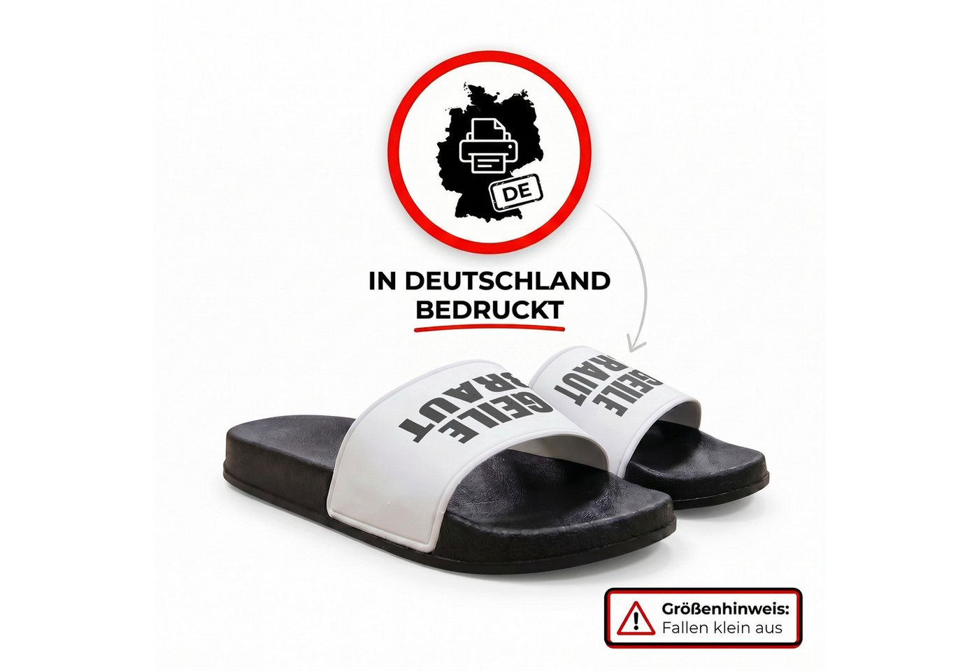 22Feels Geschenk Braut JGA Junggesellinnenabschied Badelatschen Frauen Spruch Badepantolette IN DEUTSCHLAND BEDRUCKT Bild 4