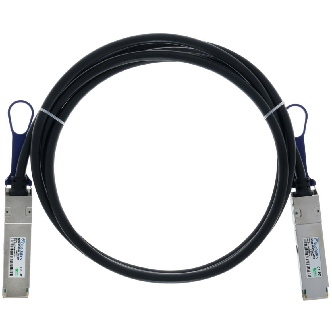 BlueLAN Direct Attach Kabel kompatibel zu Huawei QSFP28-100G-CU2M QSFP28