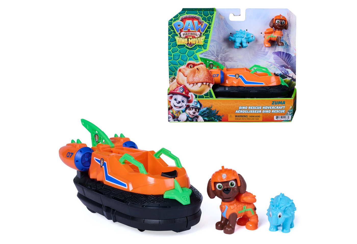 Paw Patrol: Der Dino Film - Zumas Dino-Rettungs-Hovercraft, Spielfahrzeug Bild 2