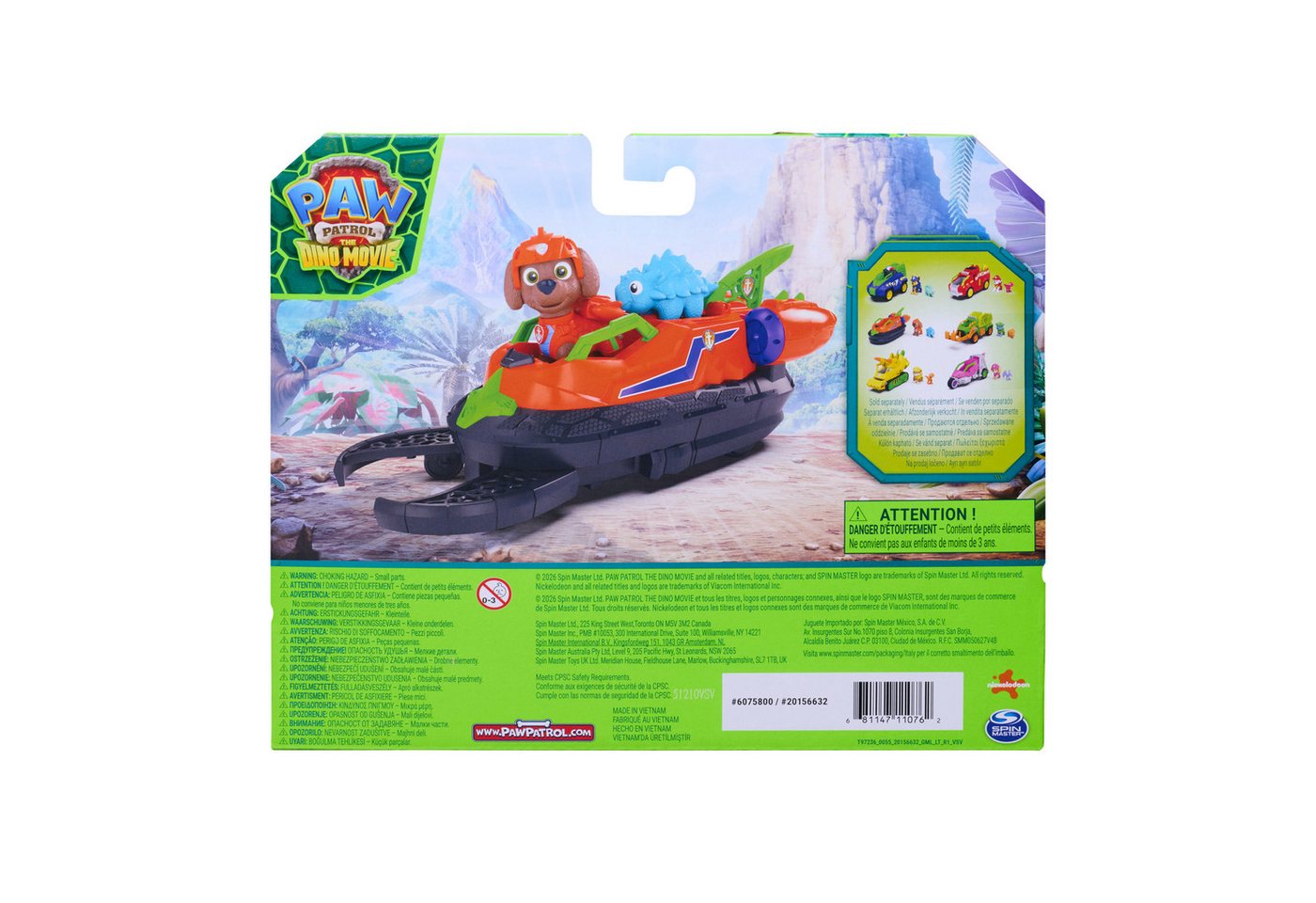 Paw Patrol: Der Dino Film - Zumas Dino-Rettungs-Hovercraft, Spielfahrzeug Bild 5