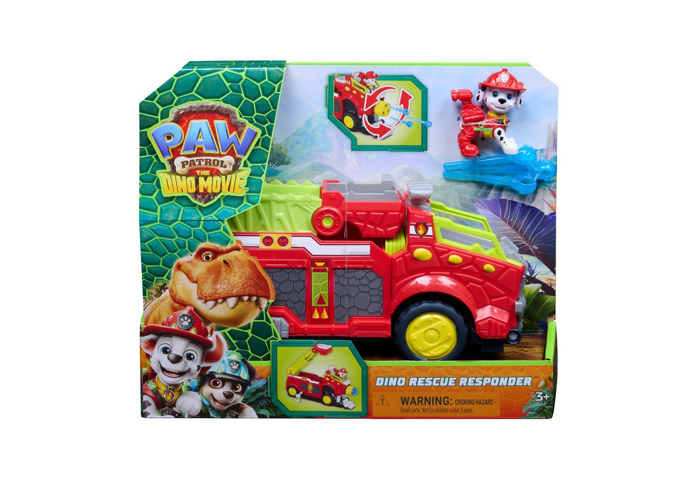 Paw Patrol: Der Dino Film - Marshalls extragroßes Dino-Rettungs-Feuerwehrauto, Spielfahrzeug