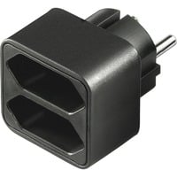 Stromadapter 1x Schutzkontakt > 2x Euro, Steckdosenadapter Bild 2