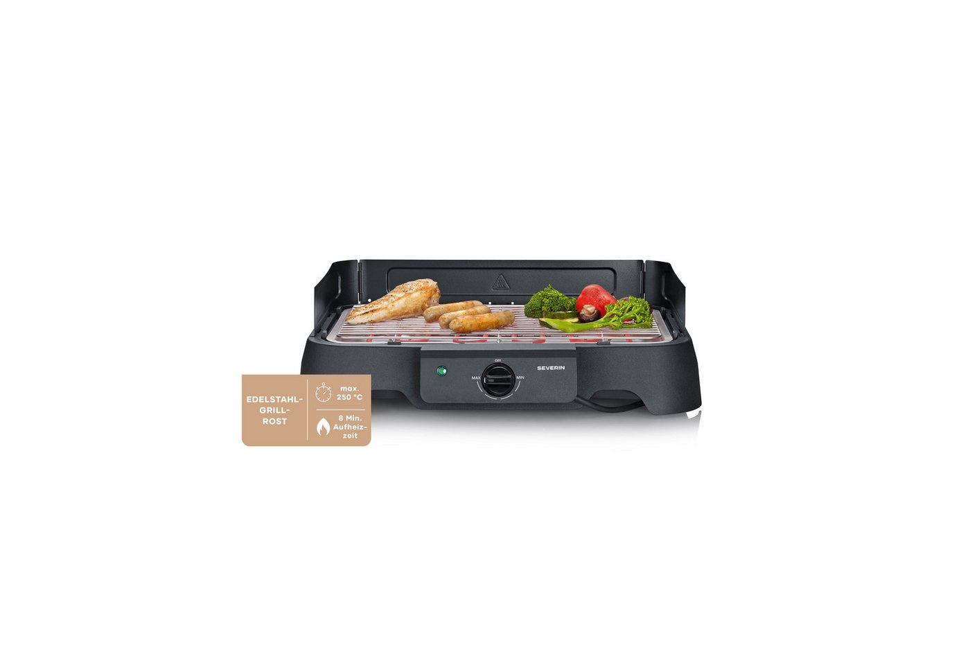 SEVERIN Tischgrill »PG 8593«, Grillfläche: 38 x 22cm, 2300 W, schwarz Bild 5