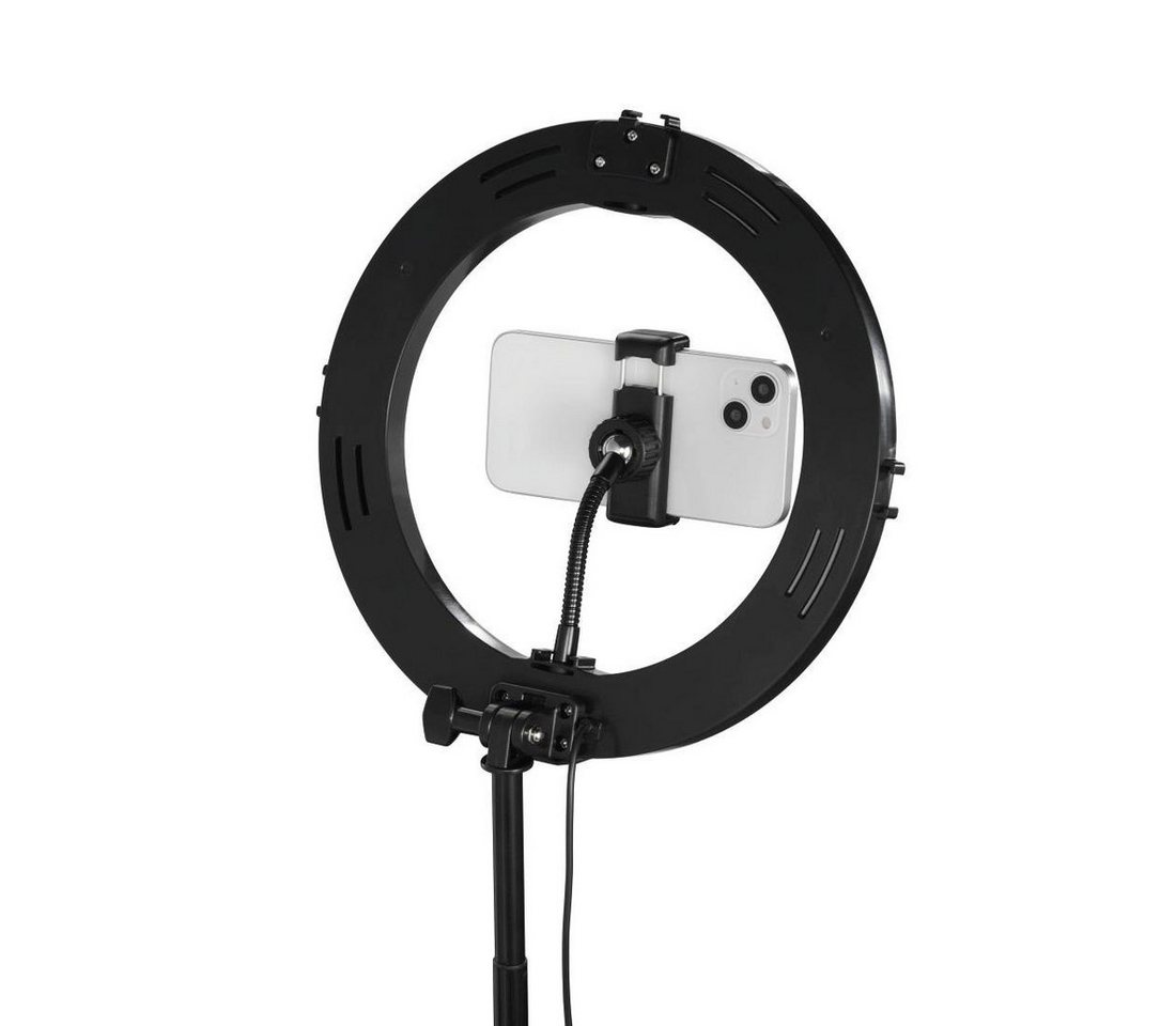 hama LED-Ringlicht »FoldUp«, Ø: 26,5 cm, schwarz, Kunststoff - silberfarben