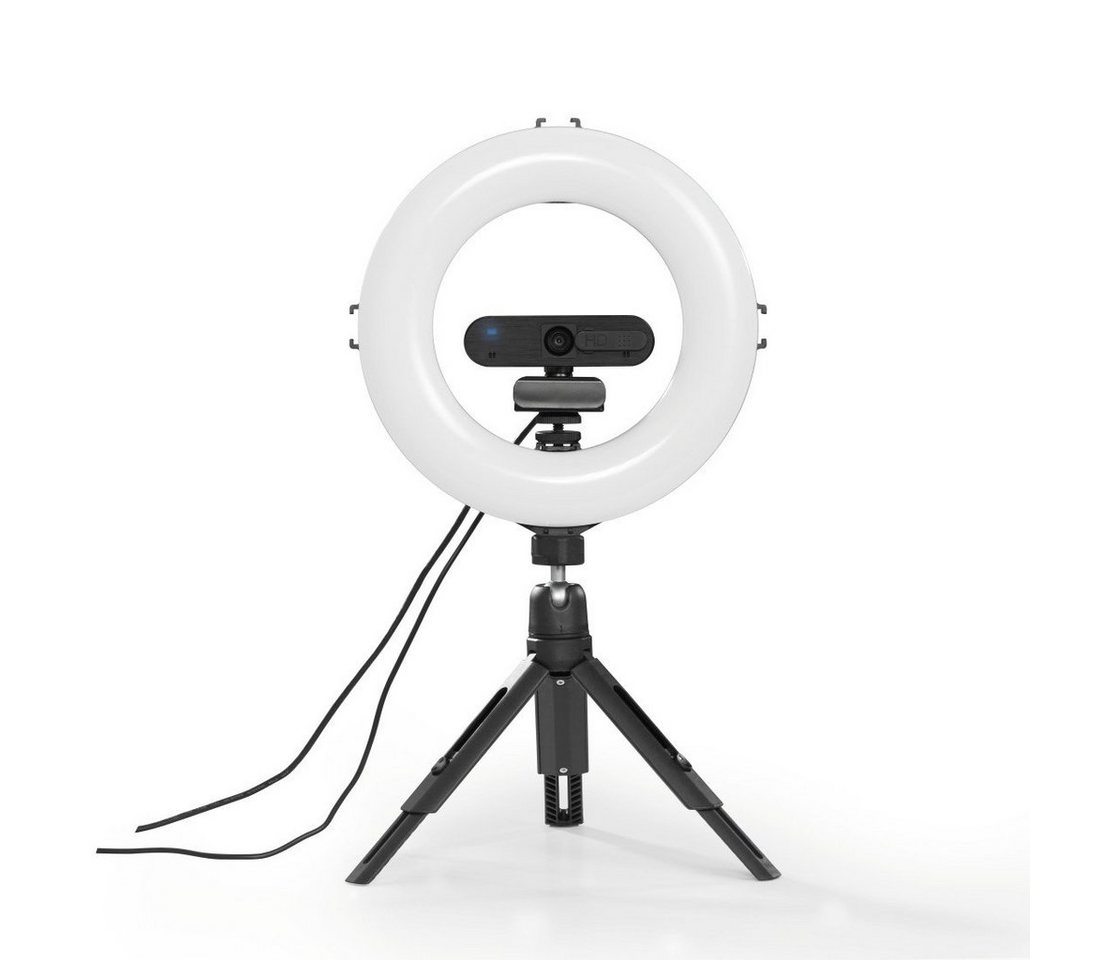hama LED-Ringlicht »Smart«, Ø: 21 cm, schwarz, Kunststoff - silberfarben Bild 2