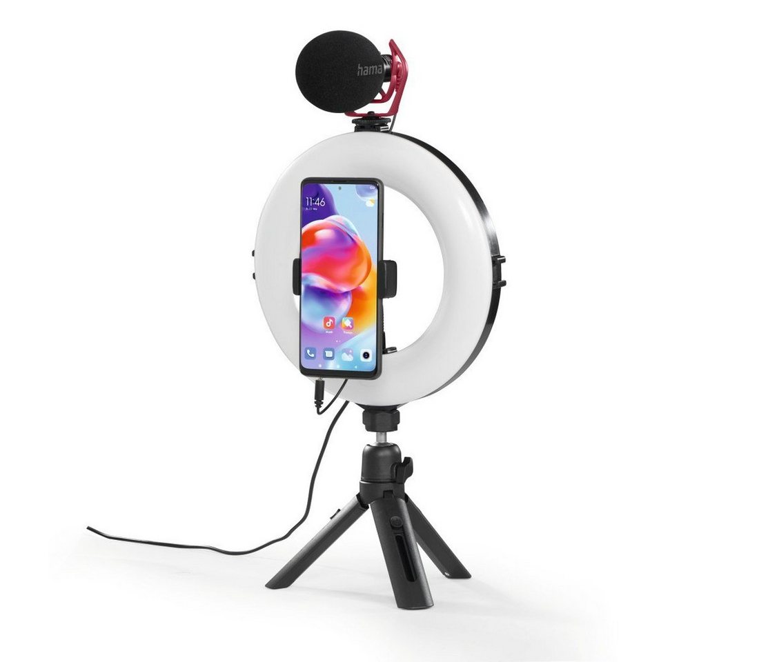 hama LED-Ringlicht »Smart«, Ø: 21 cm, schwarz, Kunststoff - silberfarben Bild 3