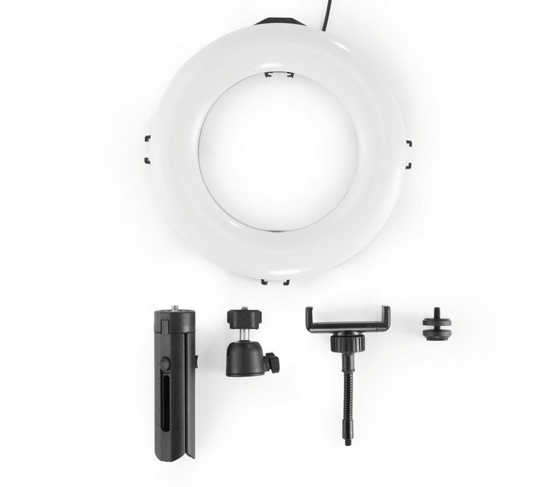 hama LED-Ringlicht »Smart«, Ø: 21 cm, schwarz, Kunststoff - silberfarben Bild 4