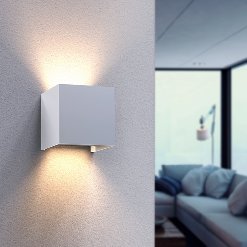 hama LED-Wandleuchte, 6 W, Metall - weiss Bild 3