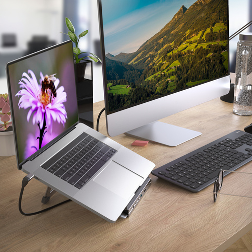 hama USB-C-Dockingstation, grau, Kunststoff Bild 2