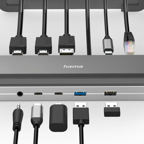 hama USB-C-Dockingstation, grau, Kunststoff Bild 4