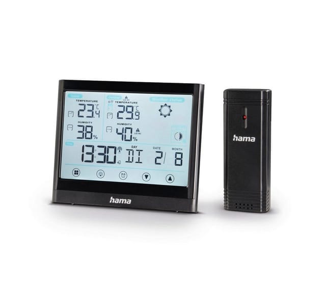hama Wetterstation »Full Touch«, schwarz, Kunststoff
