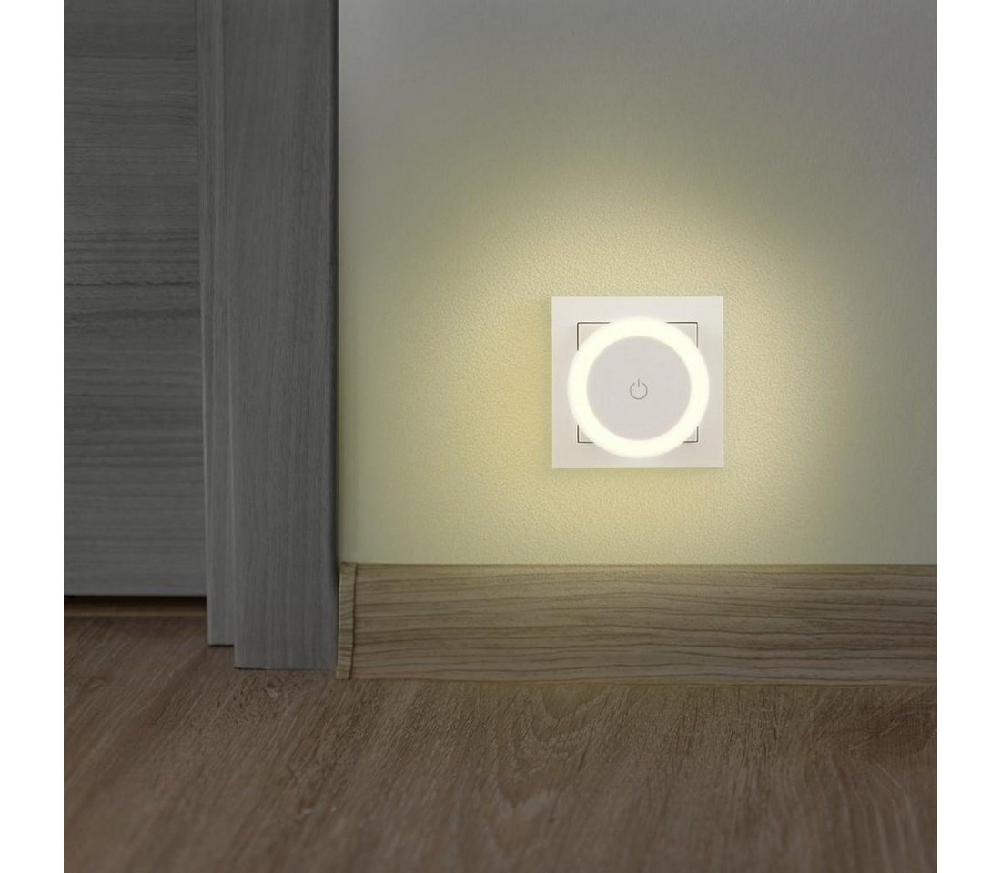 hama LED-Nachtlicht »Touch Switch«, 1 W, Lichtfarbe: weiß, Kunststoff - weiss