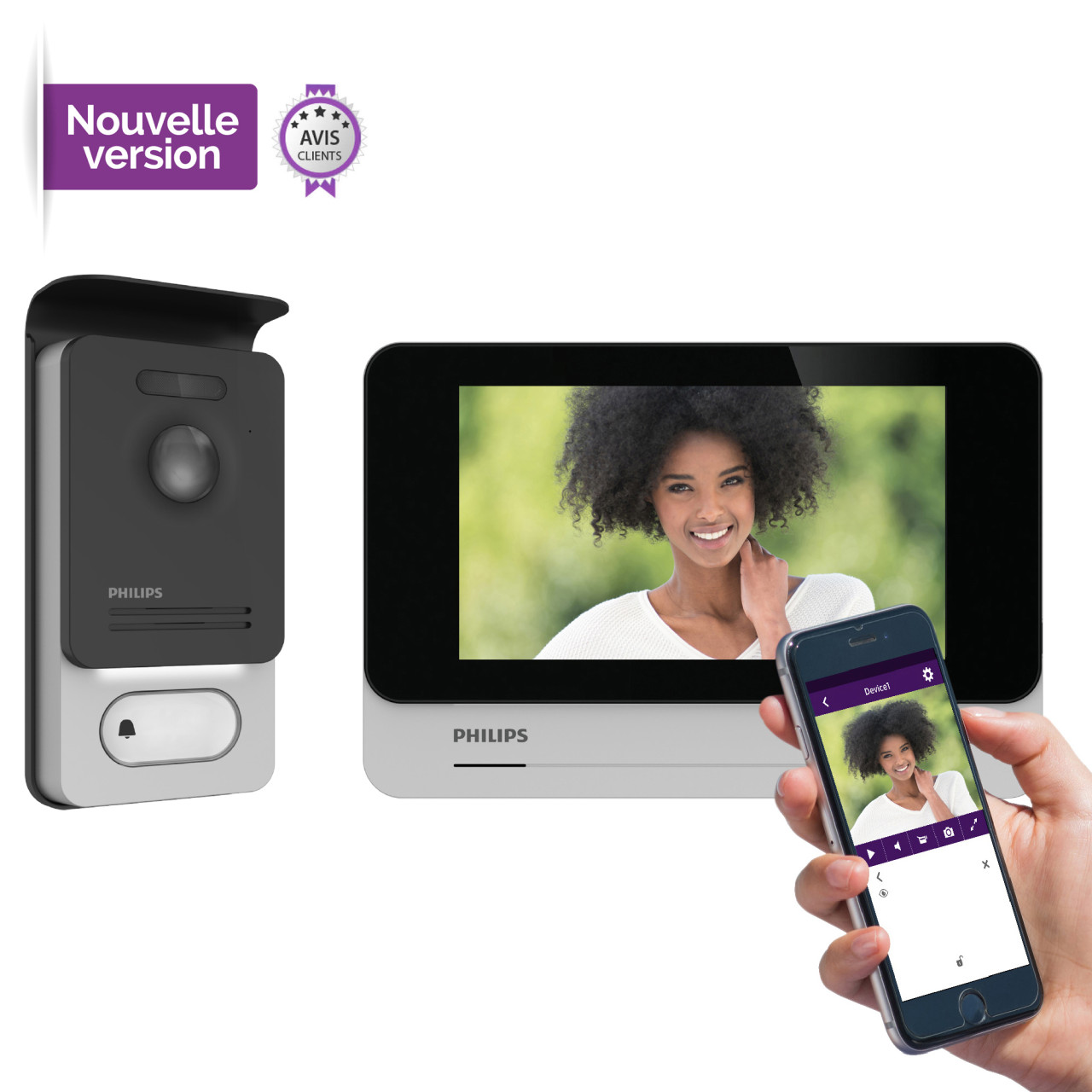 Philips Video-Türsprechanlage WelcomeEye Connect 2 7 Zoll Touchscreen Bild 3