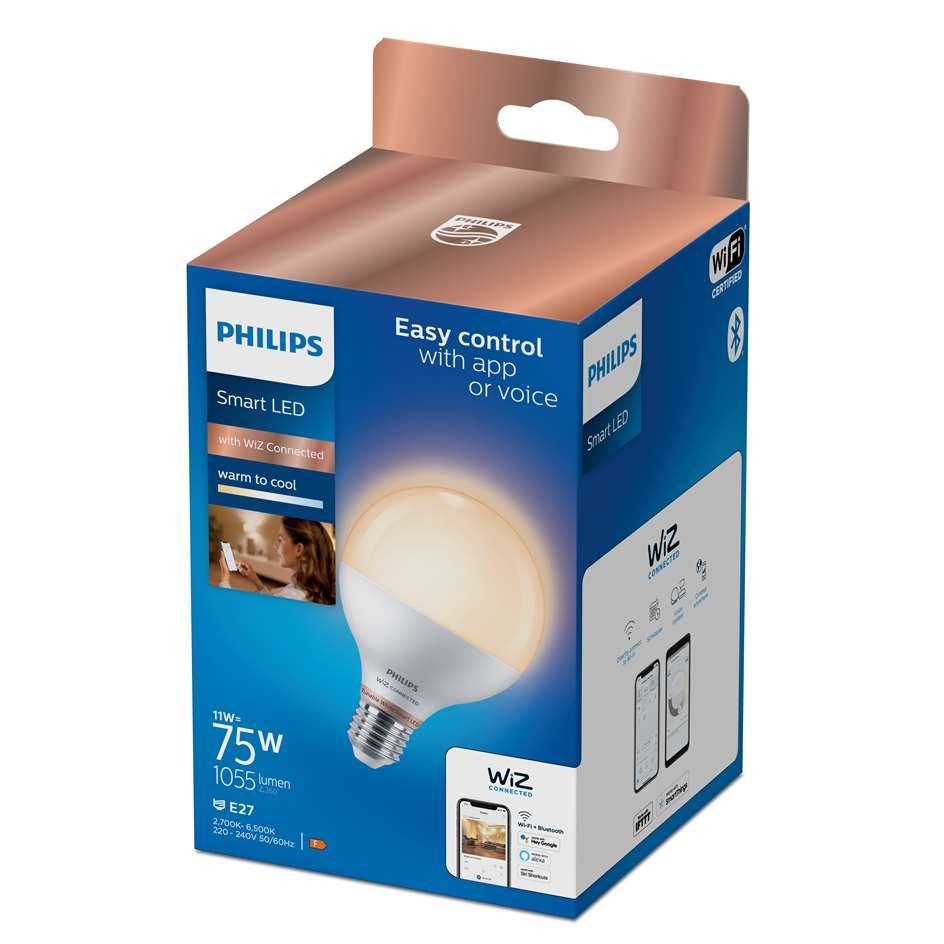 Philips Smart LED Leuchtmittel Tunable White G95 E27 Globeform 11 W