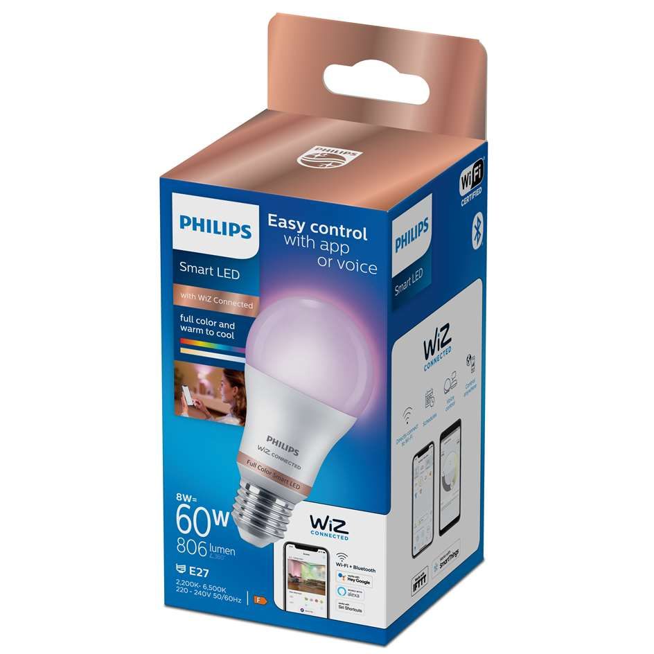 Philips Smart LED Leuchtmittel Tunable White & Color A60 E27 Birne 8 W Bild 2