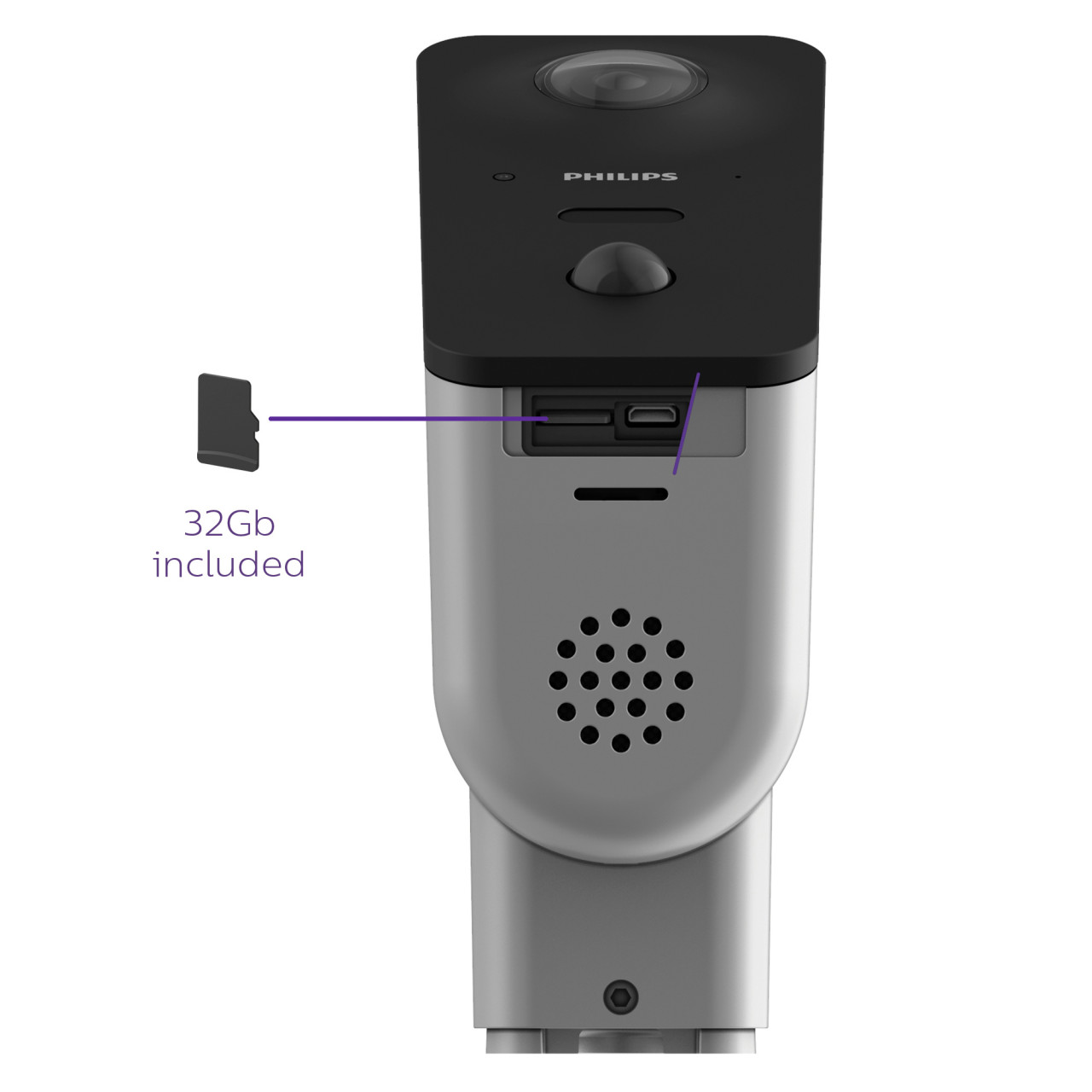 Philips Kamera WelcomeEye View motorisierte und vernetzte Außenkamera