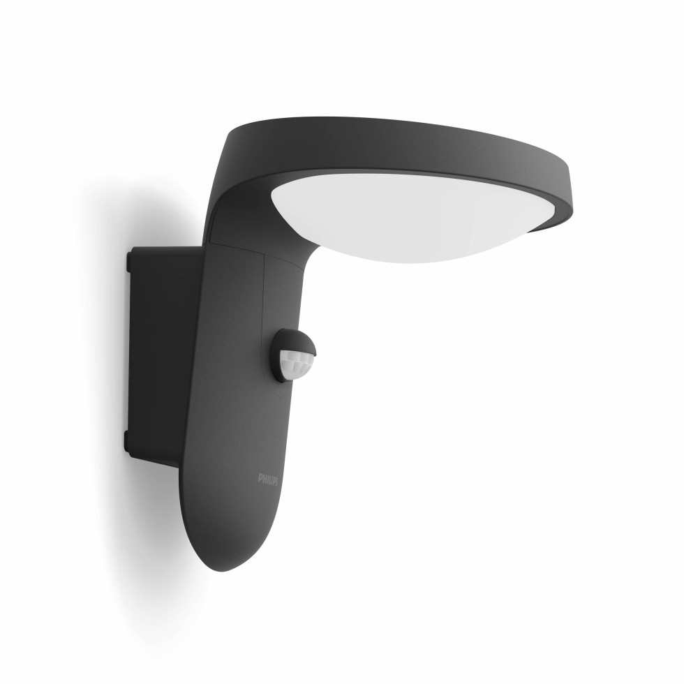Philips LED Solar-Außenwandleuchte Tyle anthrazit 18,8 x 18,4 x 15,8 cm mit Bewegungsmelder Bild 2