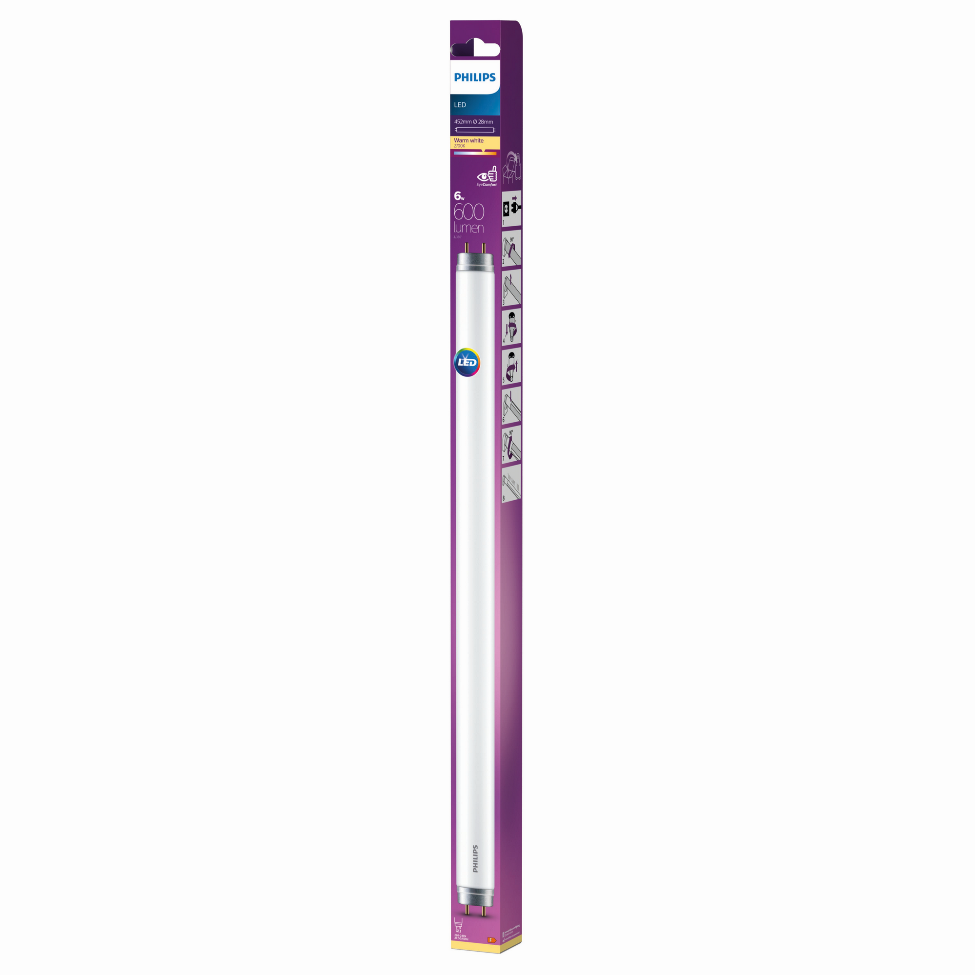 Philips LED-Leuchtmittel Stabform 45 cm G13 6 W kaltweiß Bild 2