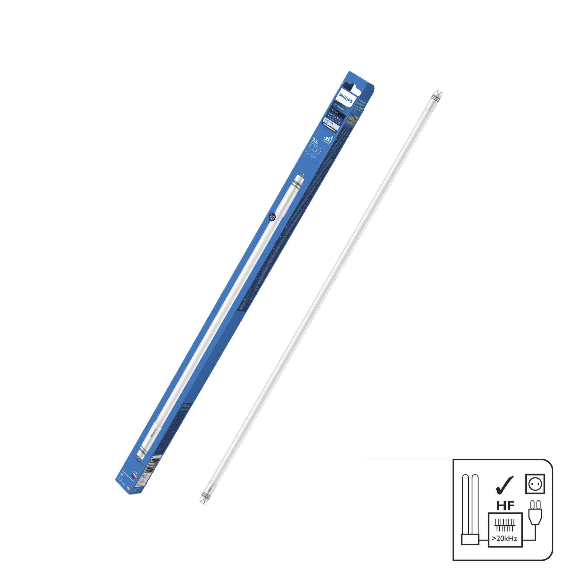 Philips LED-Leuchtmittel Stabform 60 cm G5 7,1 W neutralweiß Bild 3