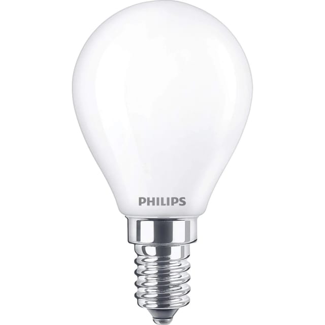 Philips LED-Leuchtmittel Filament Tropfenform P45 E14 4W warmweiß matt