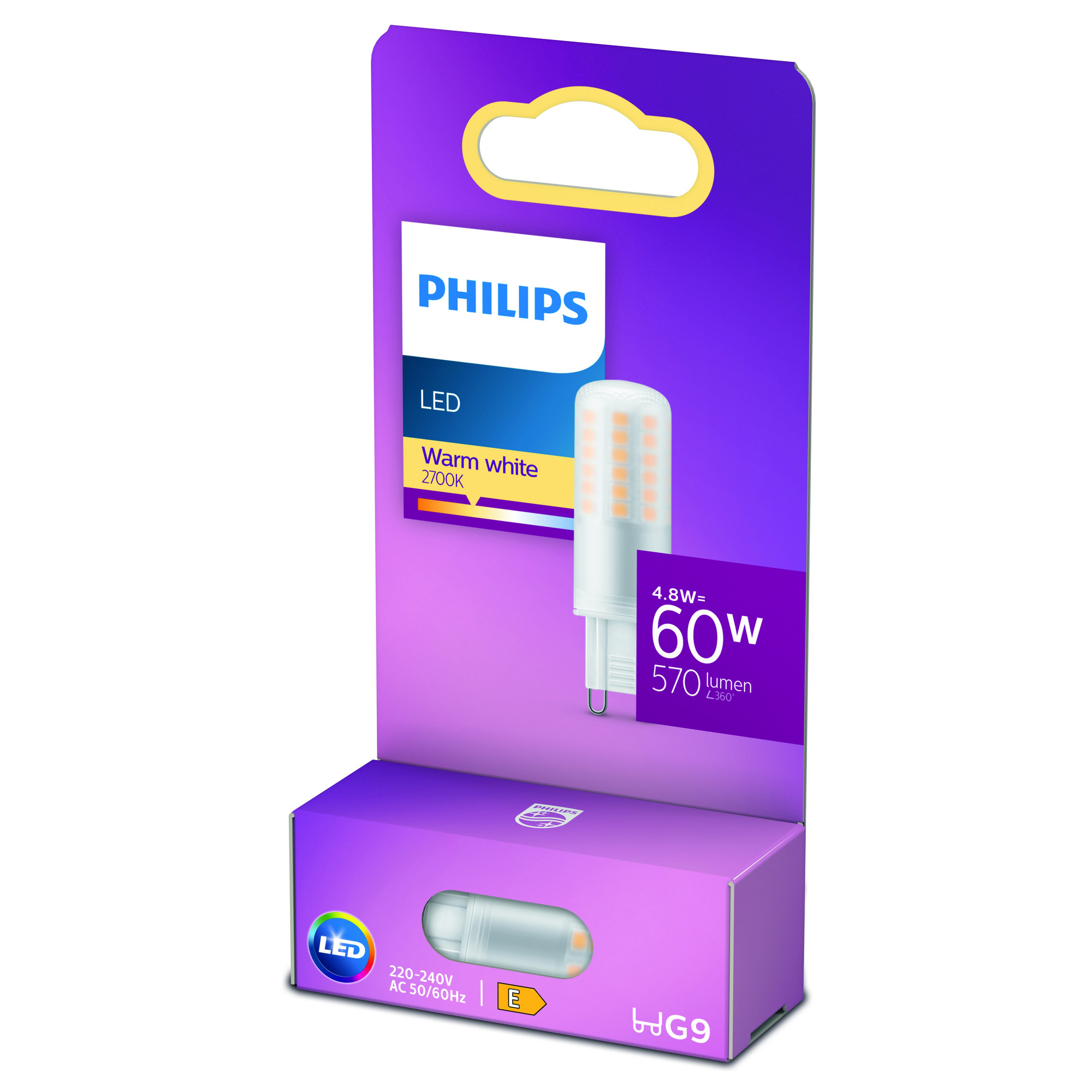 Philips LED-Leuchtmittel Stiftsockel G9 4,8W warmweiß Bild 2