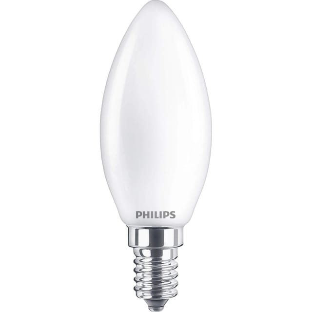 Philips LED-Leuchtmittel Filament Kerzenform B35 E14 2,2W warmweiß matt