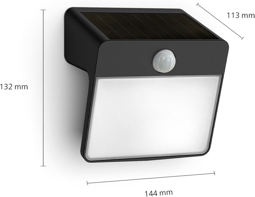 Solar Wandleuchte Yarixa 14,5 x 15,5 x 13 cm schwarz Bild 3