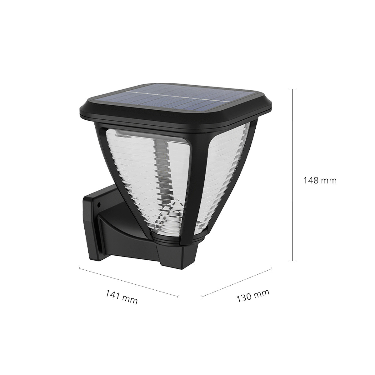 Solar Wandleuchte Vapora 15,8 x 14,7 x 13,7 cm schwarz Bild 2