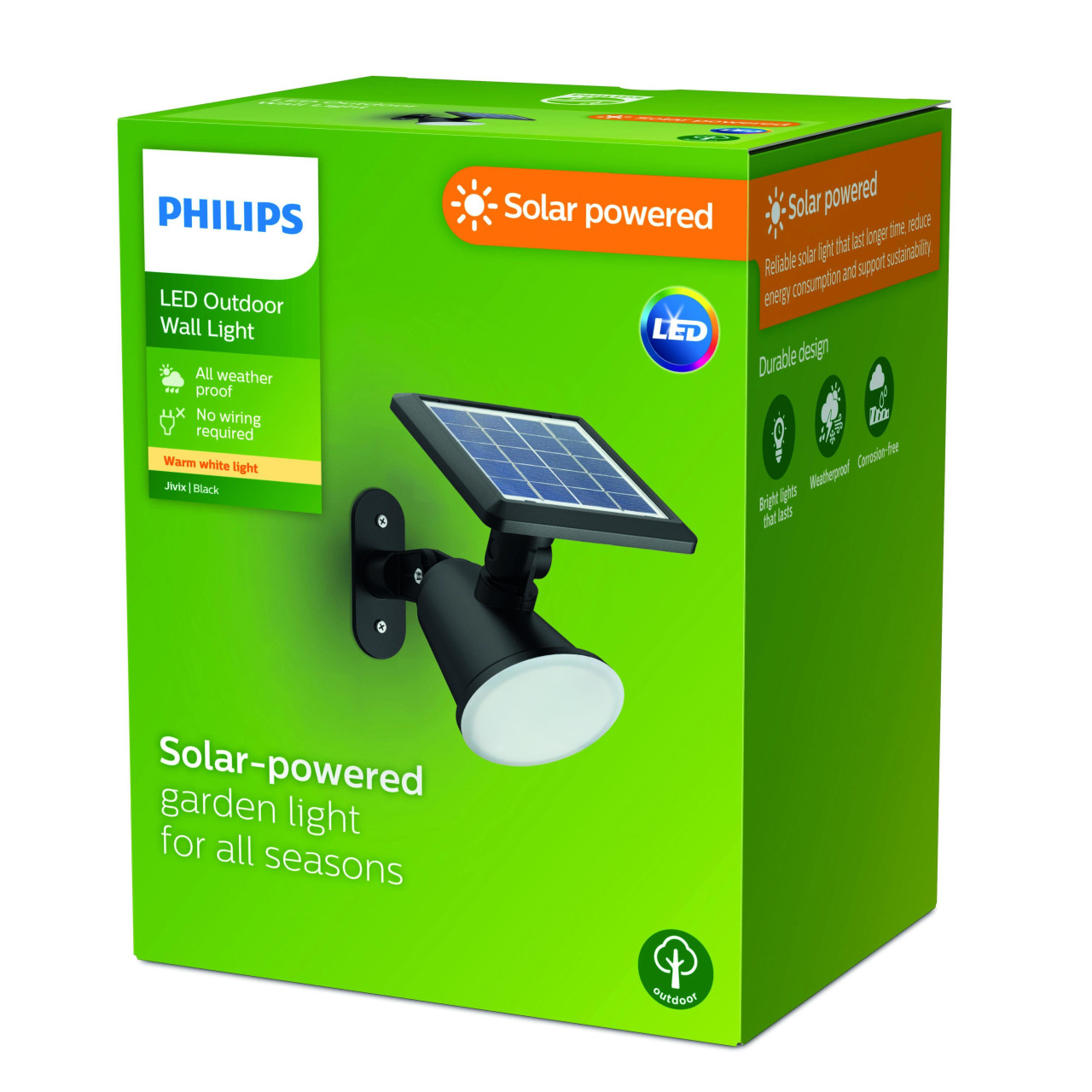 Solar Spot Wandleuchte Jivix 18,5 x 14,5 x 11,5 cm schwarz Bild 3