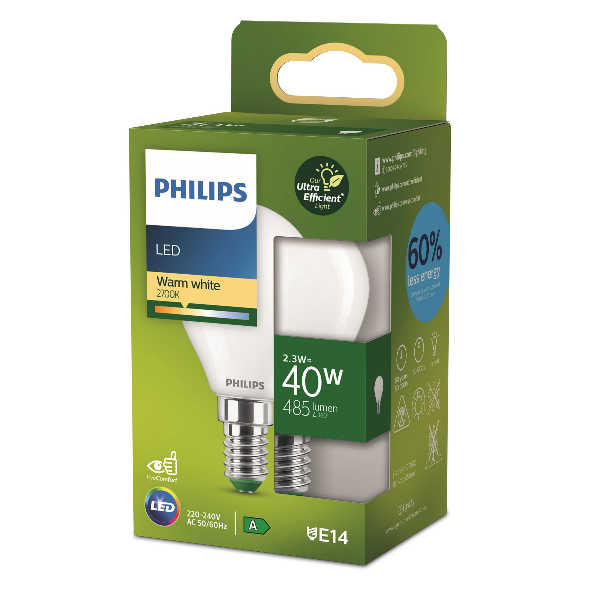 Philips Led Leuchtmittel Ultra Efficient warmweiß Bild 2