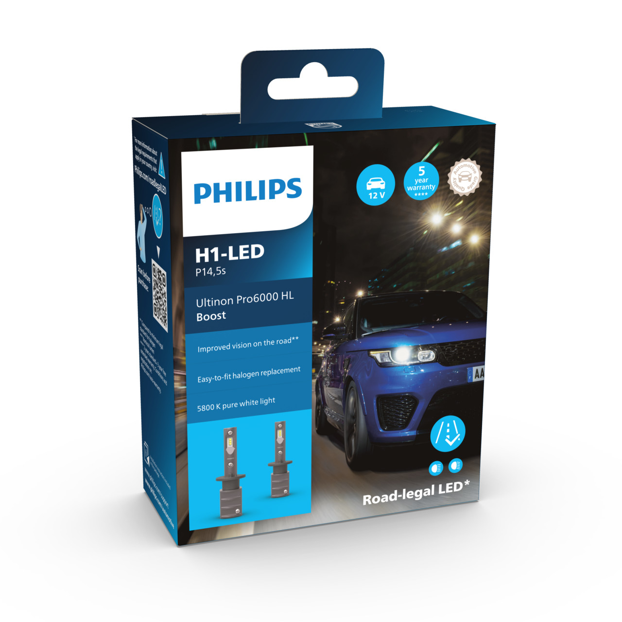 Philips Scheinwerferlampe H1 LED Ultinon Pro 6000 Boost 2x 2.1