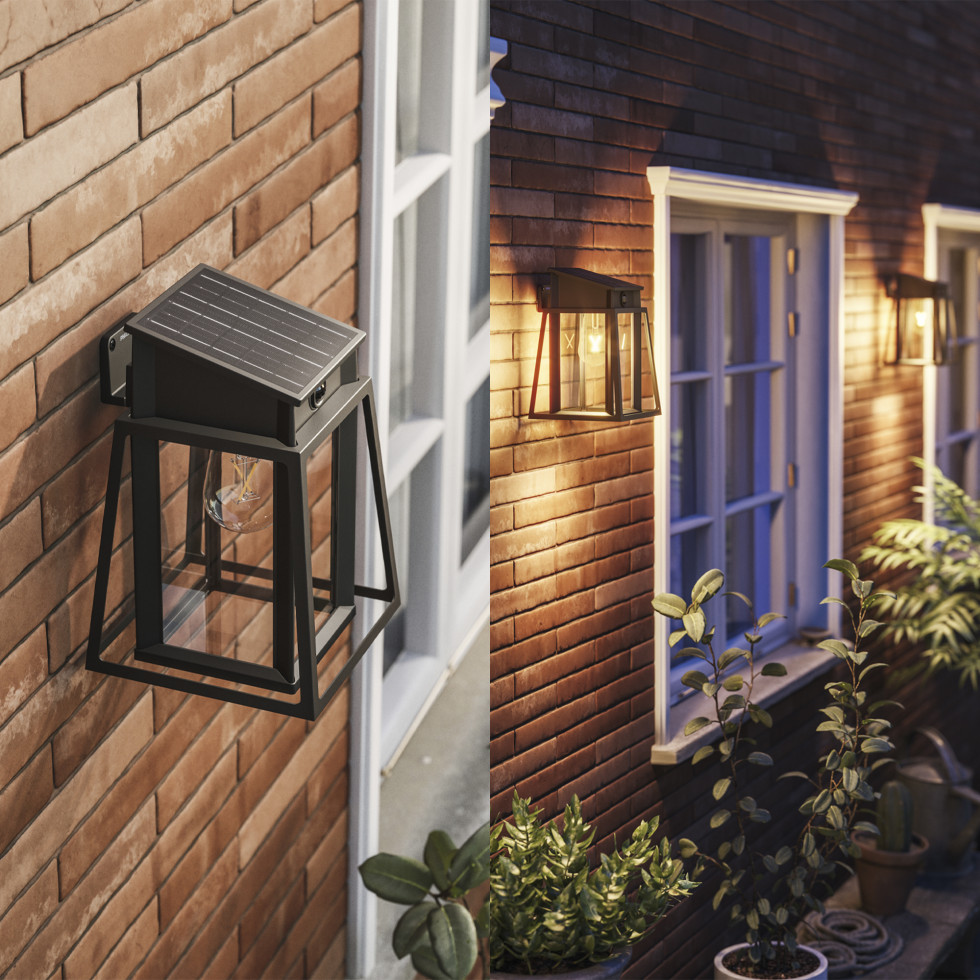 Philips Solar Wandleuchte Lysin Wand 33,5 x 23,5 x 23,5 cm warmweiß Bild 3