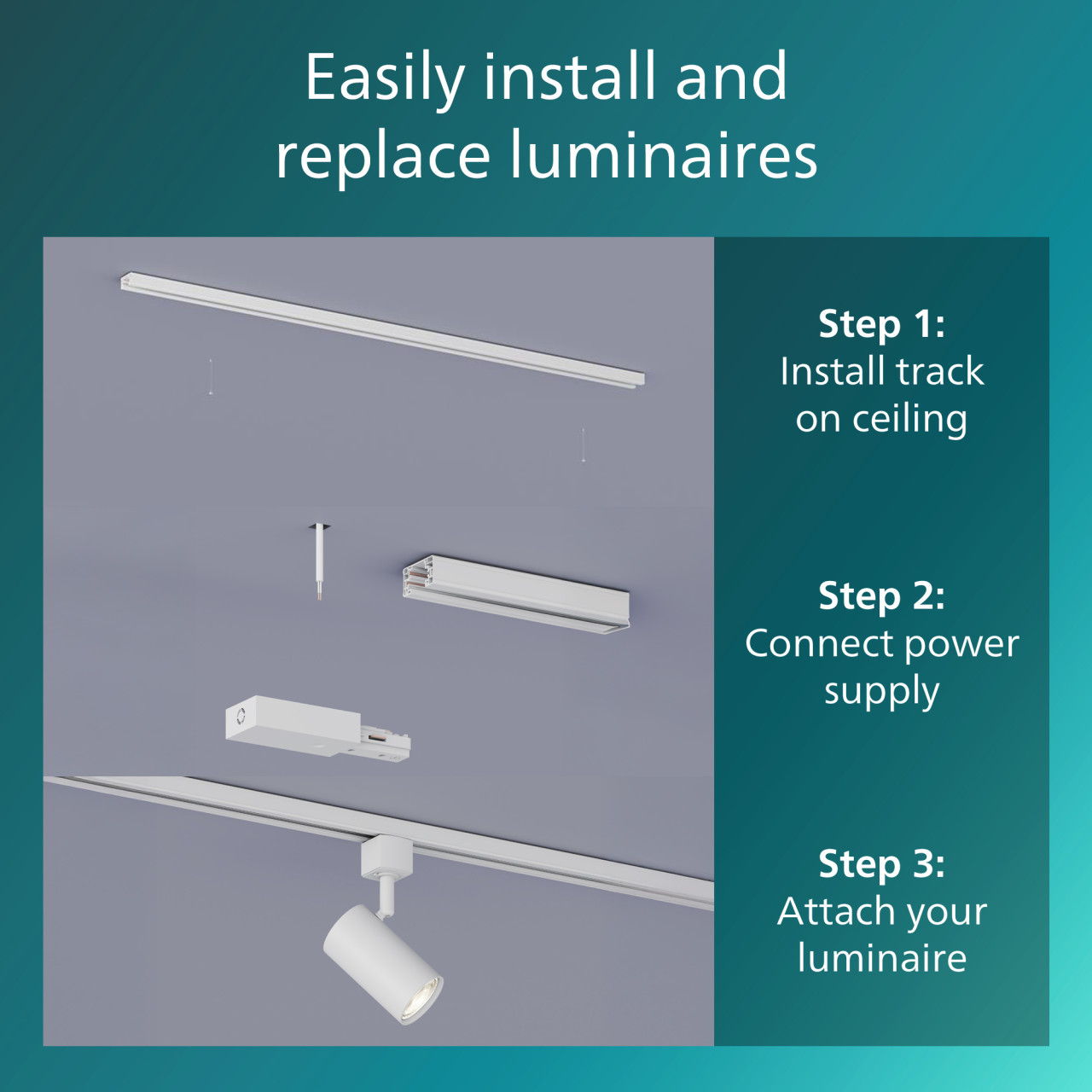 Philips EasyLink Stromverbinder für Schienenleuchte I weiß Bild 3