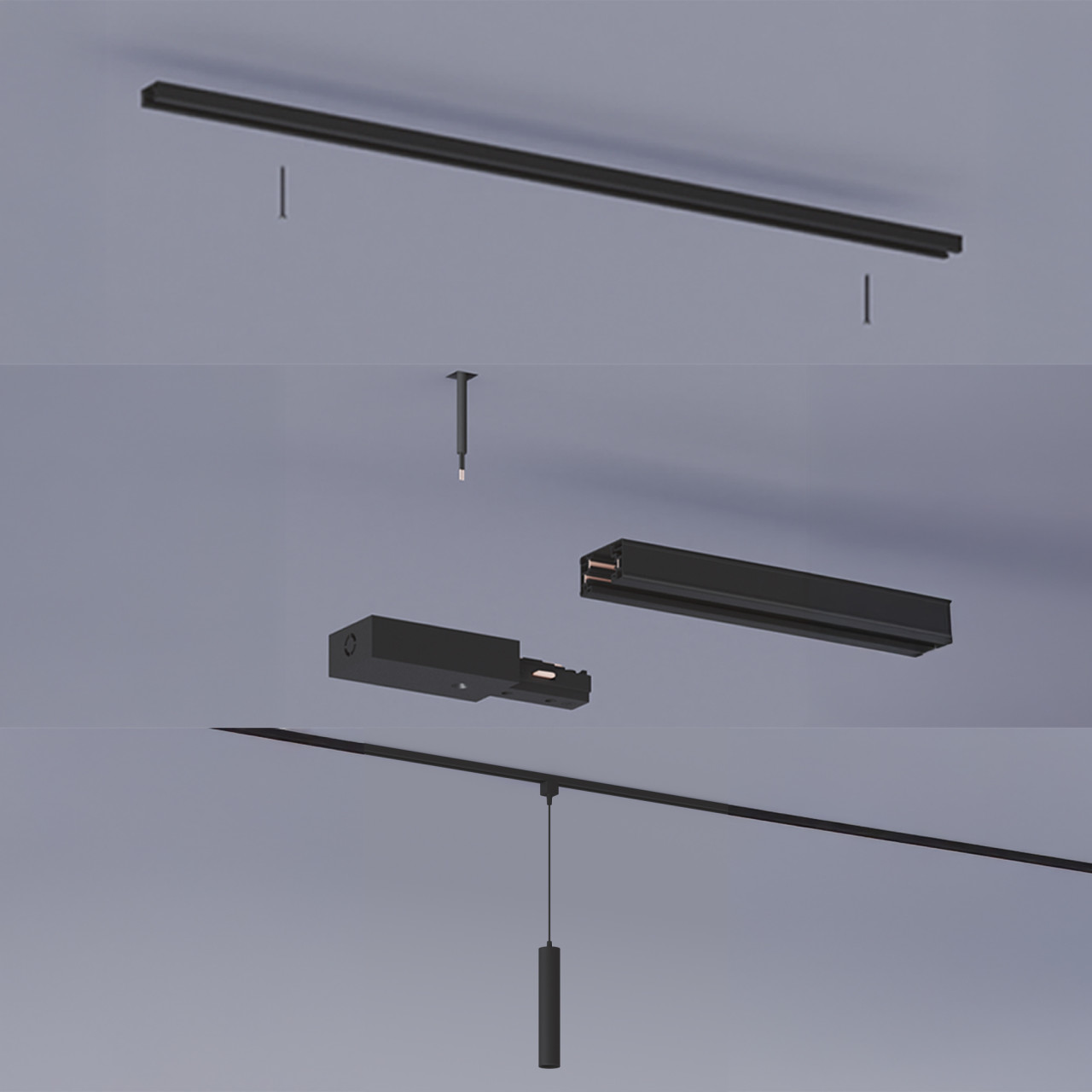 Philips EasyLink Hängeleuchtenanschlus für Schienenleuchte schwarz Bild 2