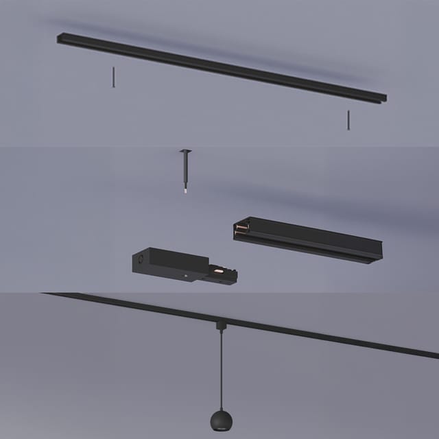 Philips EasyLink Stromverbinder für Schienenleuchte 4-Fach schwarz