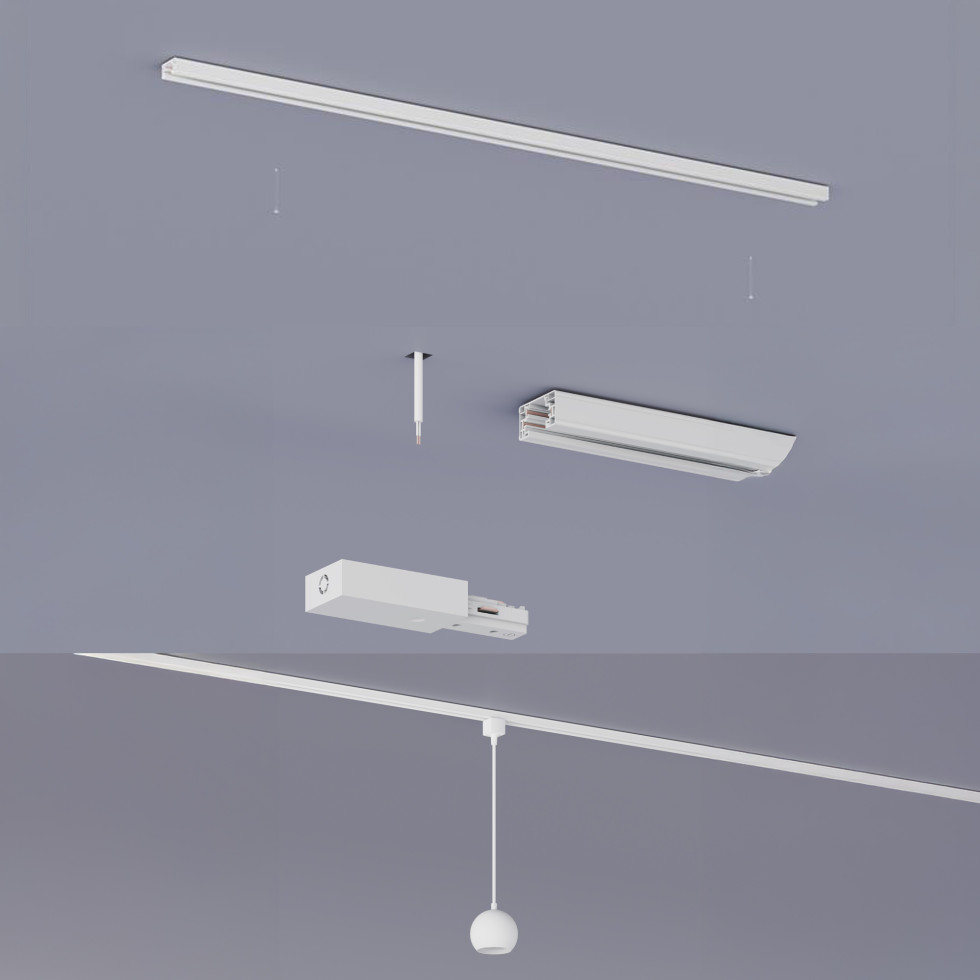 Philips EasyLink Stromverbinder für Schienenleuchte 4-Fach weiß Bild 2