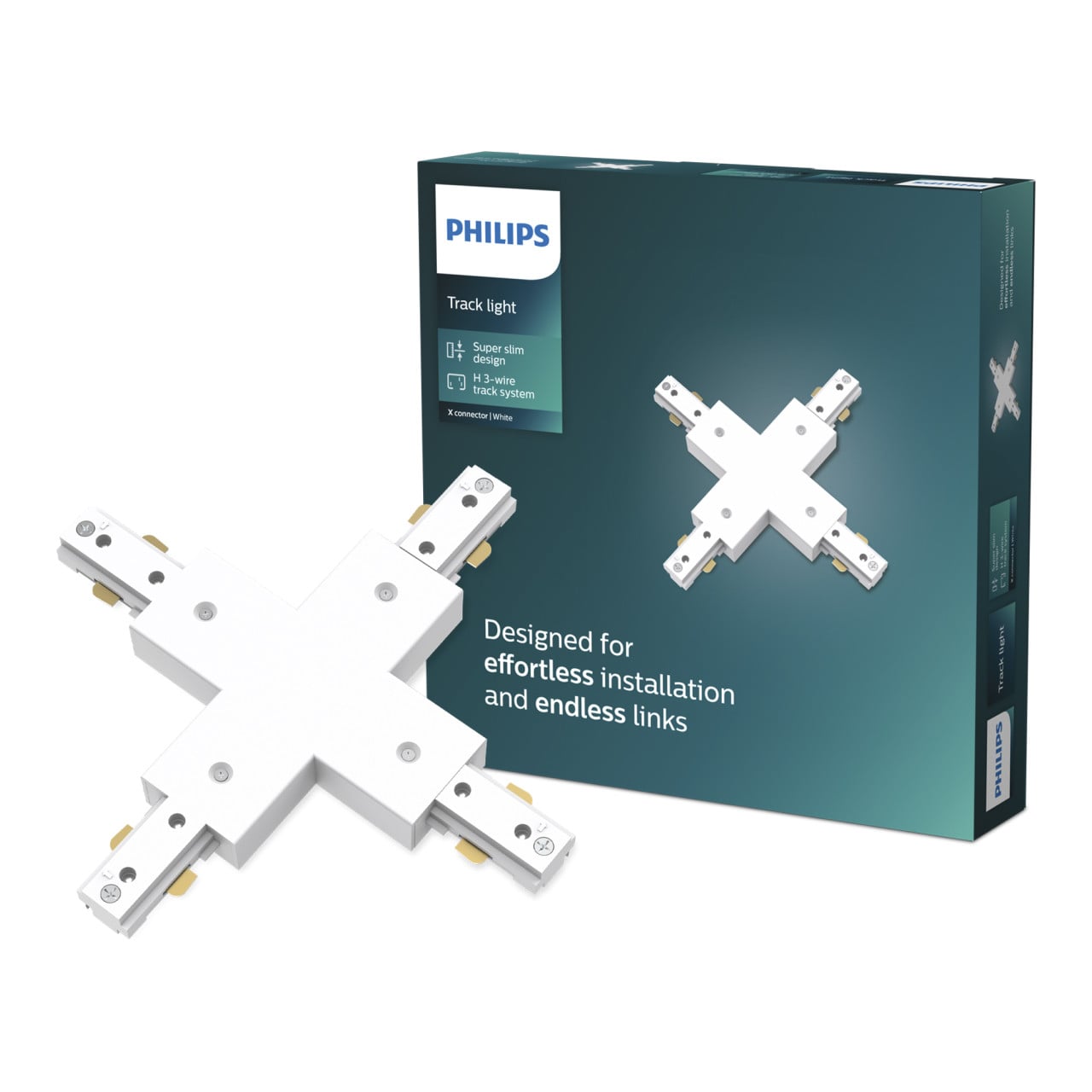 Philips EasyLink Stromverbinder für Schienenleuchte 4-Fach weiß Bild 3