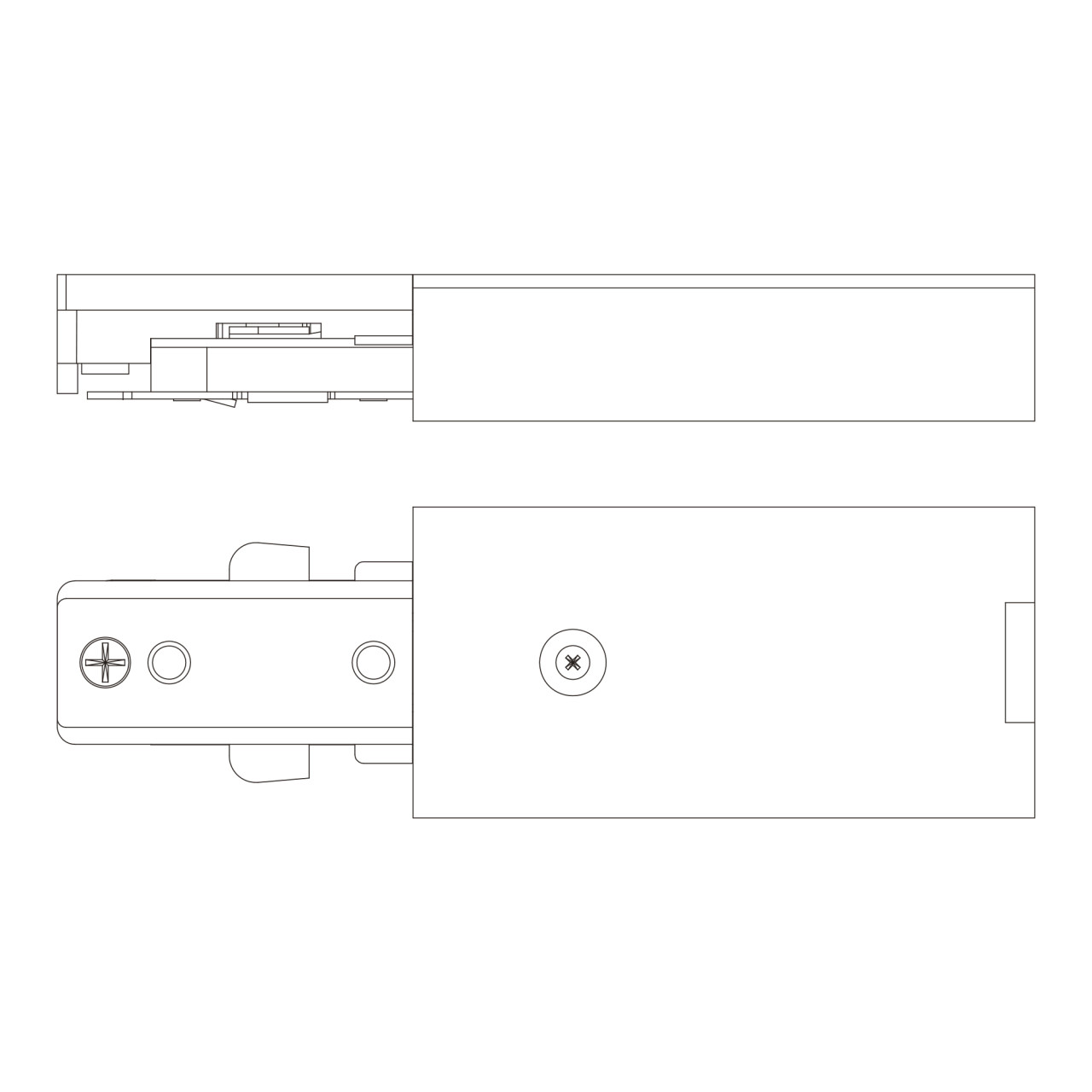 Philips EasyLink Stromverbinder für Schienenleuchte einseitig weiß