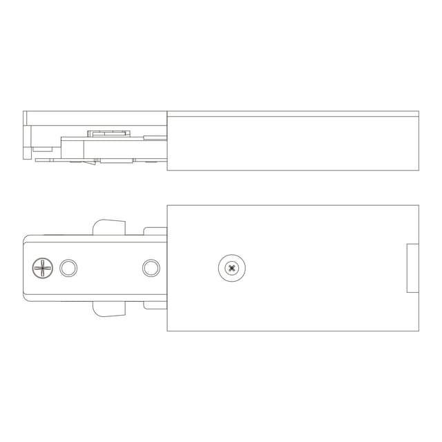 Philips EasyLink Stromverbinder für Schienenleuchte einseitig weiß