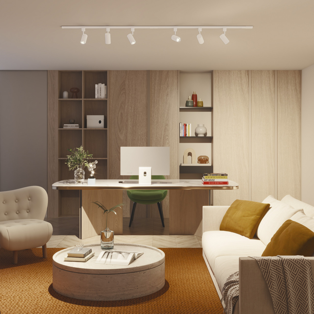 Philips EasyLink Trägerschienen 2 x 1 m mit Stromzufuhr weiß Bild 2