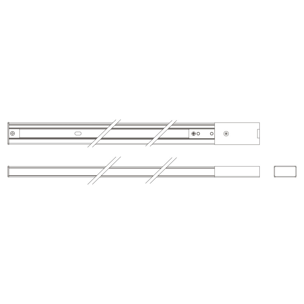 Philips EasyLink Trägerschiene 1 m mit Stromzufuhr schwarz Bild 3