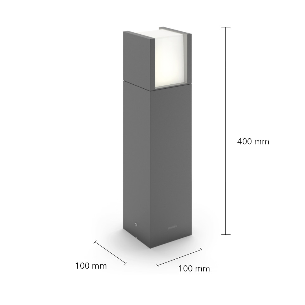 Philips LED Sockelleuchte Arbour warmweiß anthrazit
