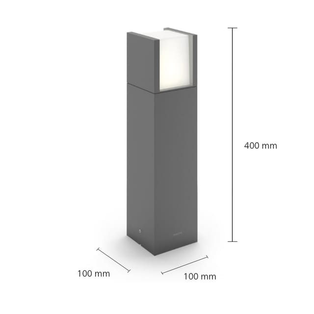 Philips LED Sockelleuchte Arbour warmweiß anthrazit