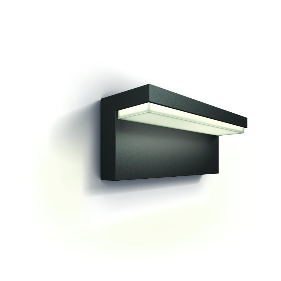 Philips LED Außenwandleuchte Bustan anthrazit warmweiß