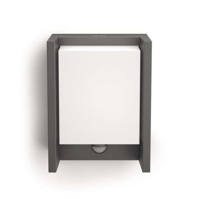 Philips LED Außenwandleuchte Arbour anthrazit mit Bewegungssensor warmweiß
