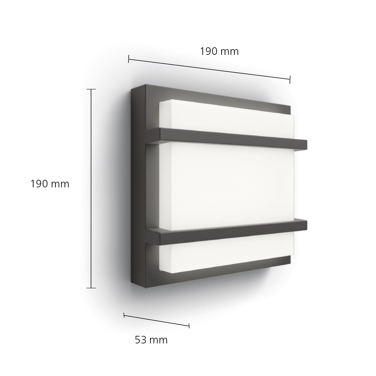 Philips LED Außenwandleuchte Petronia anthrazit warmweiß Bild 3