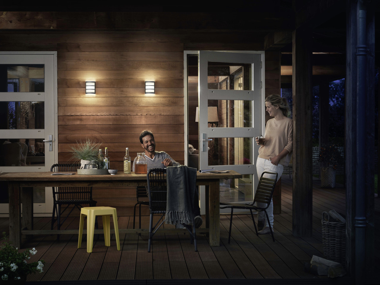 Philips LED Außenwandleuchte Python Edelstahl warmweiß Bild 4
