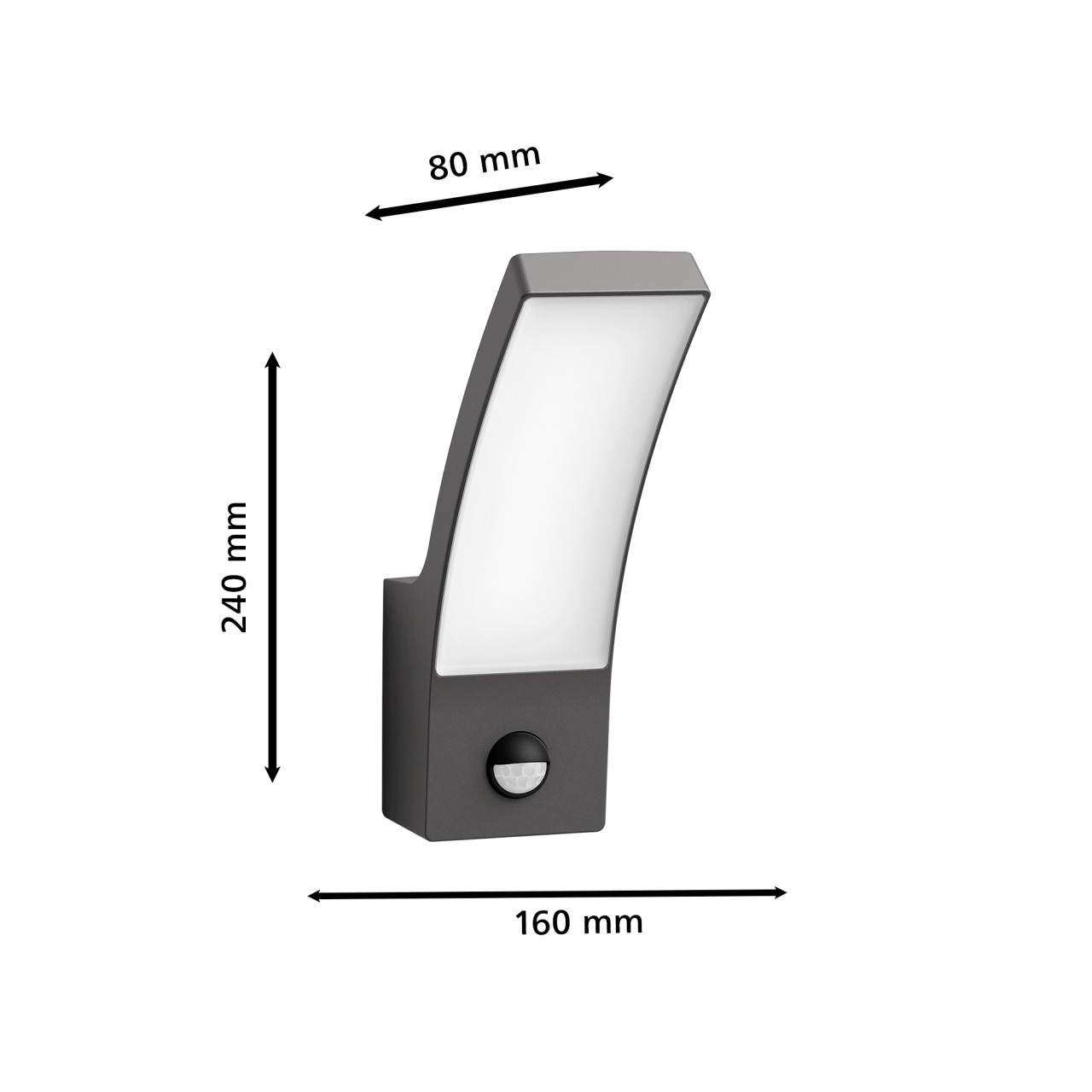 Philips LED Außenwandleuchte Splay anthrazit mit Bewegungssensor warmweiß Bild 3