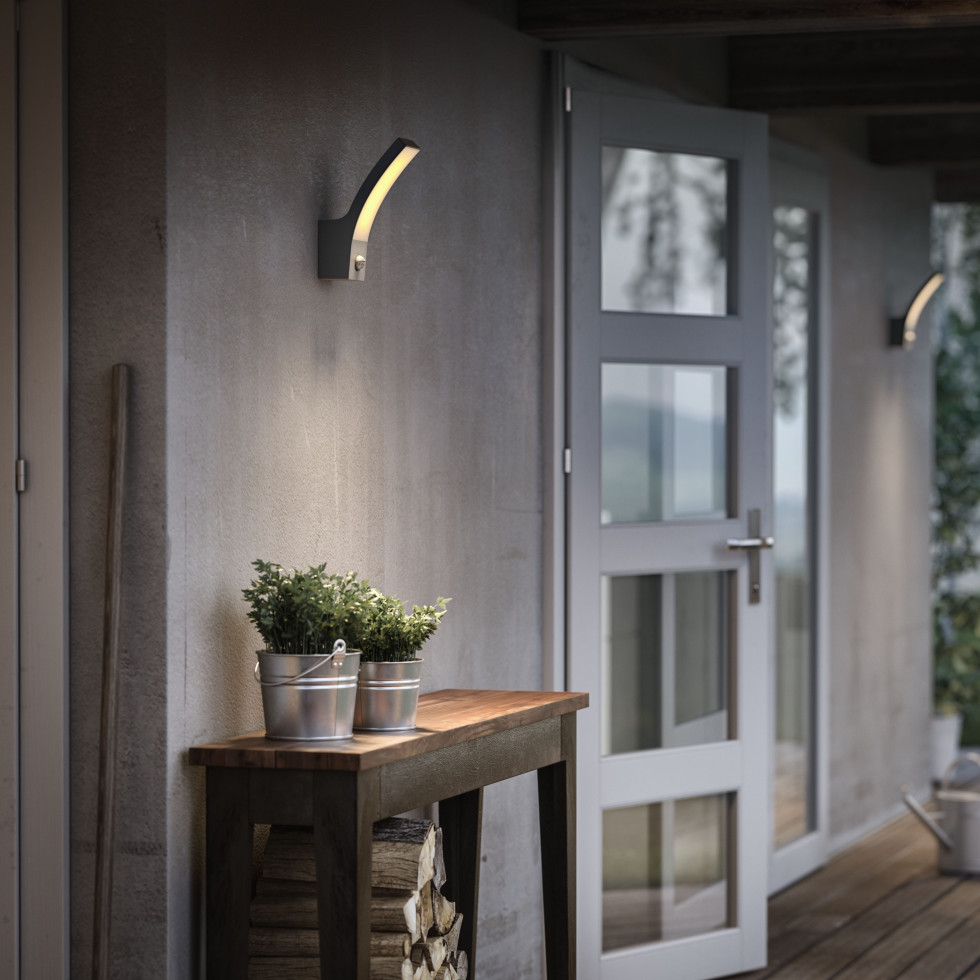 Philips LED Außenwandleuchte Splay anthrazit mit Bewegungssensor warmweiß Bild 4